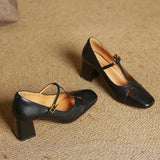 Elora Authentic Leather High Heels