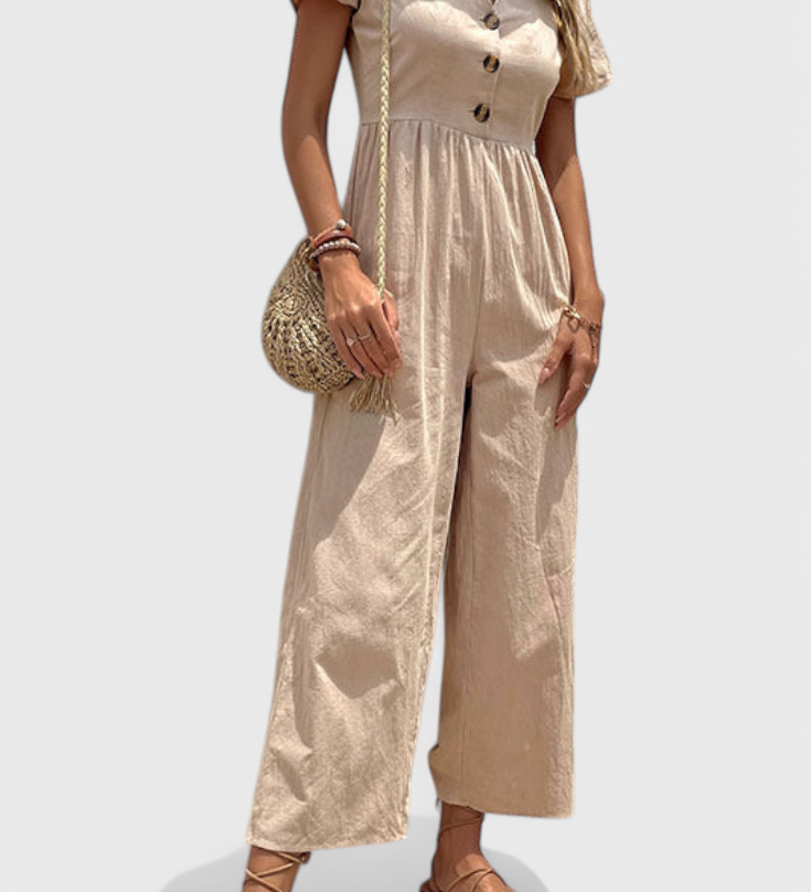 Camila Jumpsuit with Front Buttons