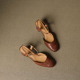 Genuine Leather Heels Valery
