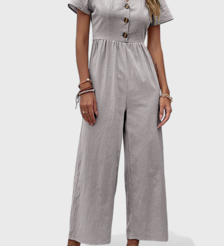 Camila Jumpsuit with Front Buttons