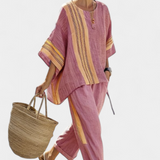 Lorena - Boho Linen and Bamboo Set