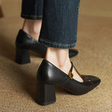 Elora Authentic Leather High Heels