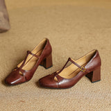 Elora Authentic Leather High Heels