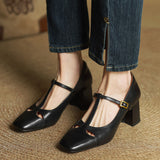Elora Authentic Leather High Heels