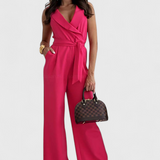 Elegant Sleeveless Montserrat Mono with Bow and Flowing Fall