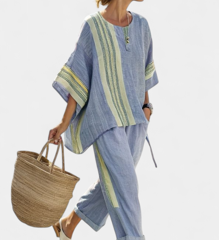 Lorena - Boho Linen and Bamboo Set