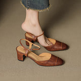 Genuine Leather Heels Valery