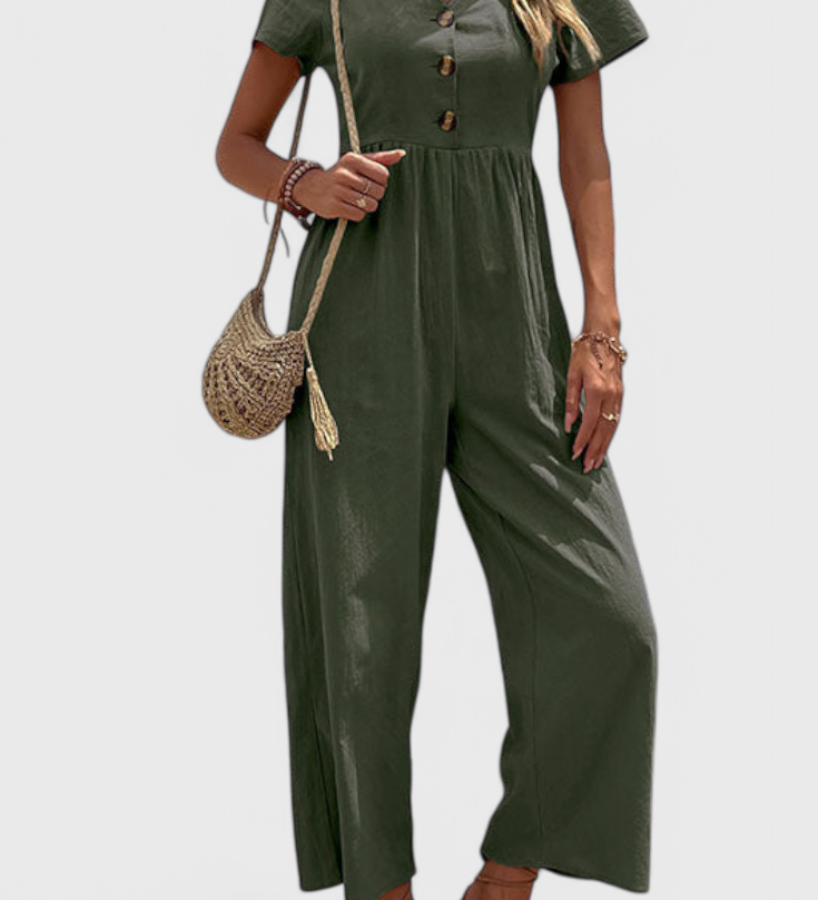 Camila Jumpsuit with Front Buttons