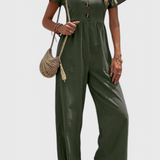 Camila Jumpsuit with Front Buttons