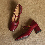 Elora Authentic Leather High Heels