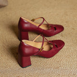 Elora Authentic Leather High Heels