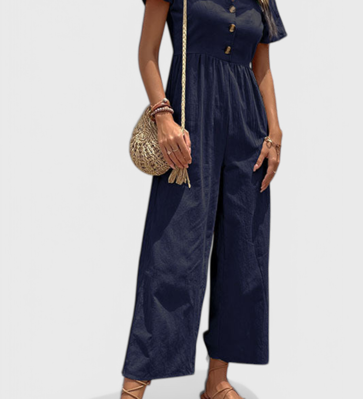 Camila Jumpsuit with Front Buttons
