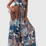 Gabriella Wide-Leg Jumpsuit with Bold Print