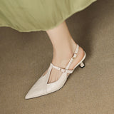 Authentic Noir Leather High Heels