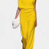 Etta Asymmetrical Fluid Leg Jumpsuit