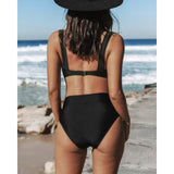 Clara - High-waisted Plain Swimsuit