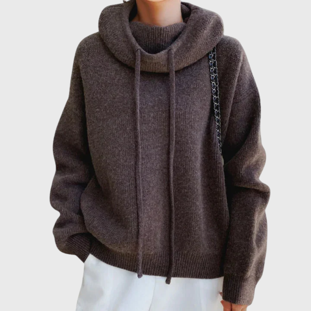 Brenda | High Neck Sweater with Cord