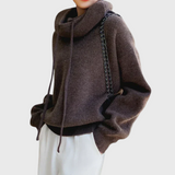 Brenda | High Neck Sweater with Drawstring
