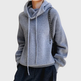 Brenda | High Neck Sweater with Drawstring