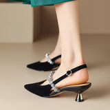 Elegant Low Heeled Shoes Crysel