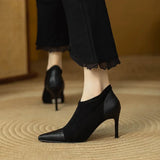 Genuine Leather Heels Veronica