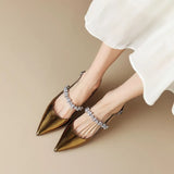 Elegant Low Heeled Shoes Crysel