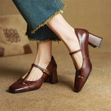 Elora Authentic Leather High Heels