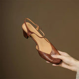Genuine Leather Heels Valery