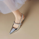 Elegant Low Heeled Shoes Crysel