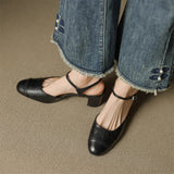 Genuine Leather Heels Valery