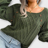 Malia - Buttoned Knit Sweater