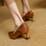 Belle Genuine Leather High Heels