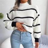 Sarah - High Neck Couture Sweater