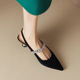 Elegant Low Heeled Shoes Crysel