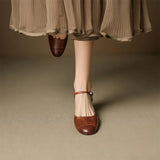 Genuine Leather Heels Valery