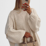 Oversized Knitted Cassia Jumper with Balloon Sleeves