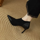 Genuine Leather Heels Veronica