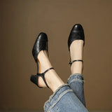 Genuine Leather Heels Valery