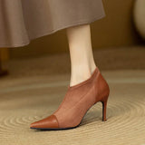 Genuine Leather Heels Veronica