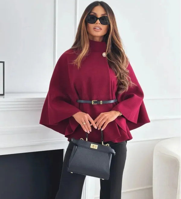 Amalia | Regular Cut Cashmere Coat with Adjustable Waist Belt