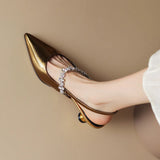 Elegant Low Heeled Shoes Crysel