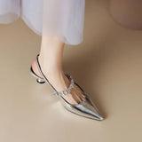 Elegant Low Heeled Shoes Crysel