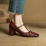 Elora Authentic Leather High Heels