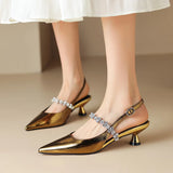 Elegant Low Heeled Shoes Crysel