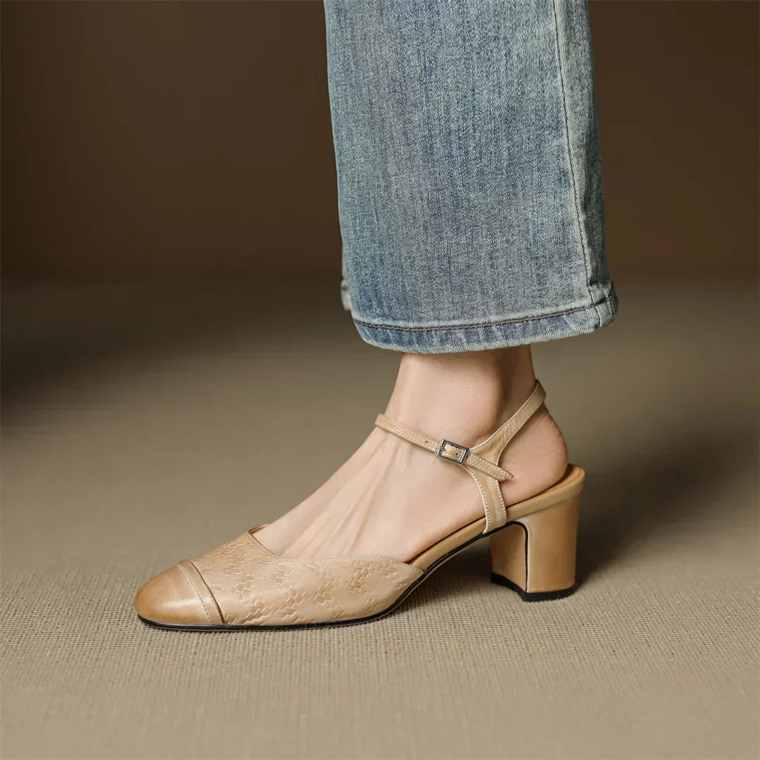 Genuine Leather Heels Valery