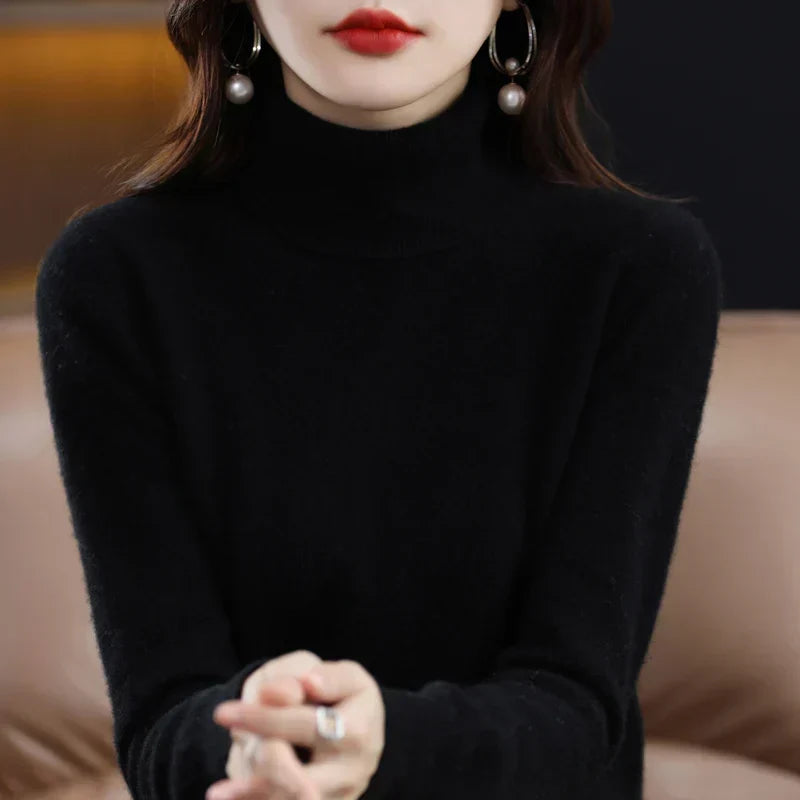 Amara | Cashmere High Neck Jumper