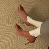 Genuine Leather Heels Veronica
