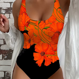 Luciana - Elegant One-Piece Swimsuit with Floral Print