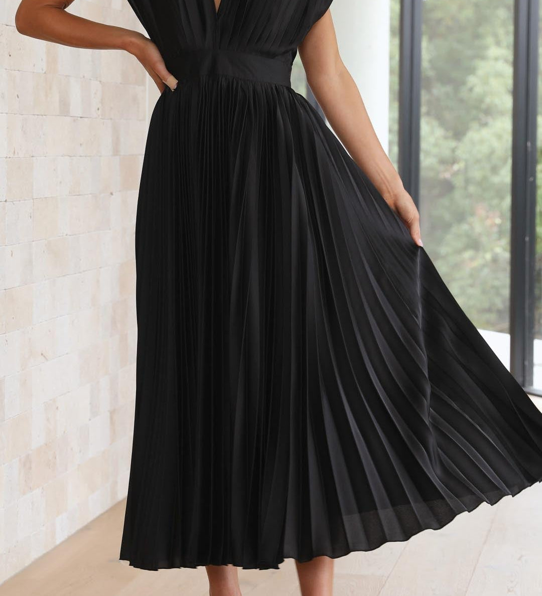 Isla | Elegant Pleated Dress