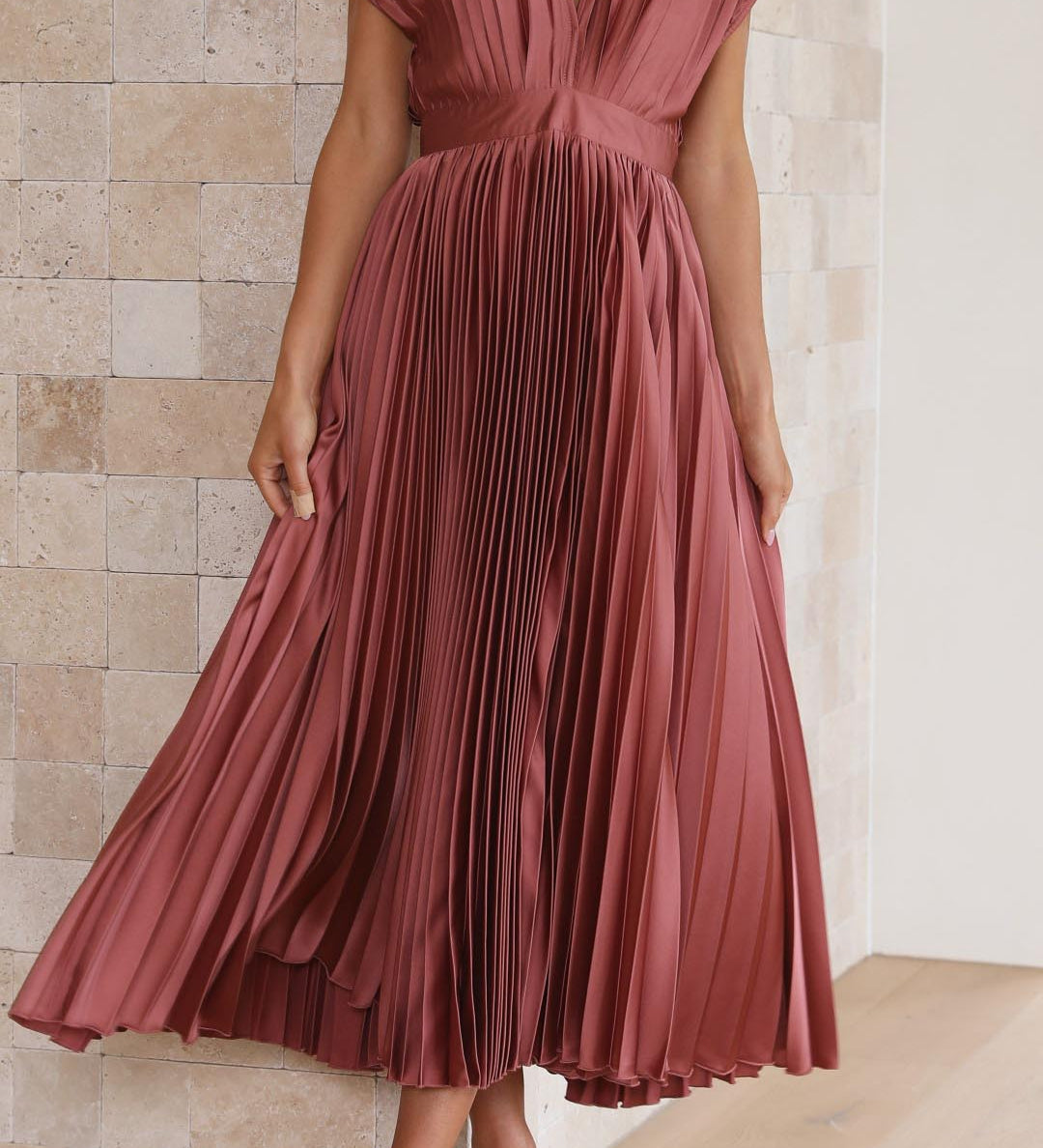 Isla | Elegant Pleated Dress